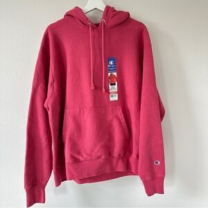 Champion Mens Premium Weight Reverse Weave Garment- Dyed Hooded Sweatshirt L NWT